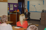 Chief Justice VandeWalle talks with Seniors.