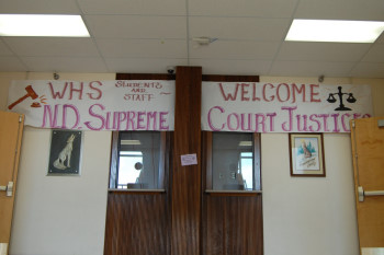 The Supreme Court traveled to Williston September 14 to meet with students and hear oral arguments in a case.