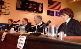 The Court listens to arguments in Weinreis v. Hill