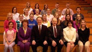 The Court poses with students from the Beulah High student government