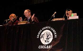 Justice Sandstorm asks a question during the hearing