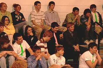 Audience members enjoy the Supreme Court hearing