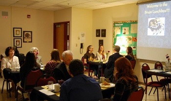 The justices dined with student ambassadors in the Bruin Lunchbox.