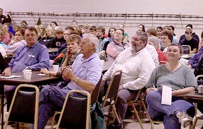 The Supreme Court's appearance drew a crowd to Garrison's community center