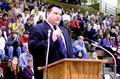 Steven Light, Grand Forks attorney, argues on behalf of the Appellant Waltz.