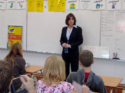 Justice Mary Maring taled to Northwood students about the role of the Court
