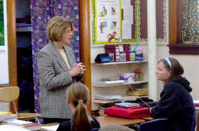Hatton students listened to Justice Carol Kapsner as she explained the Court's role