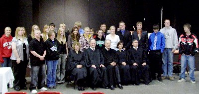 Northwood seniors posed with the Court to end the day