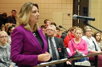 Grand Forks County Assistant State's Attorney Carmell Mattison addresses the Court.