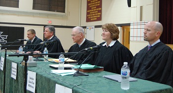 The justices answered questions after the completion of the argument.