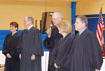 Members of the Court answered questions from the audience after the arguments.