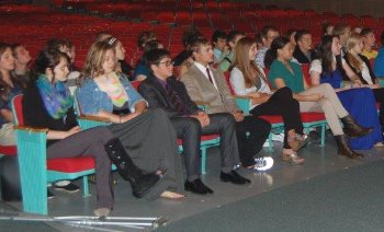 Trinity students listened attentively to the Court's explanation of an oral argument hearing.