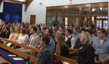 Many students sat in  on all of the arguments during the Court’s two-day visit.
