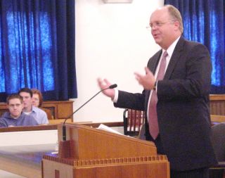 Attorney Thomas Olson, representing the appellee, makes his argument