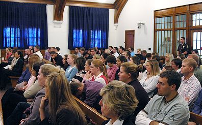 A courtroom full of UND students attended the arguments