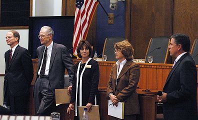 The Court takes questions from students following the morning's arguments