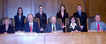 Members of the Court pose with