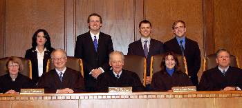 Members of the Court pose with
