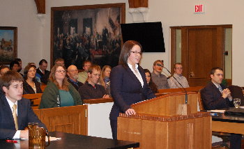 Later on Nov. 5, Elizabeth Alvine argued before the Court in the Moot Court finals.