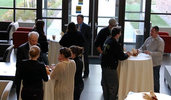 Justices joined UND law students for lunch after the morning arguments.