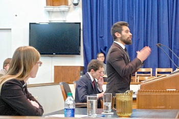 Moot Court finalists presented their arguments to the Court.