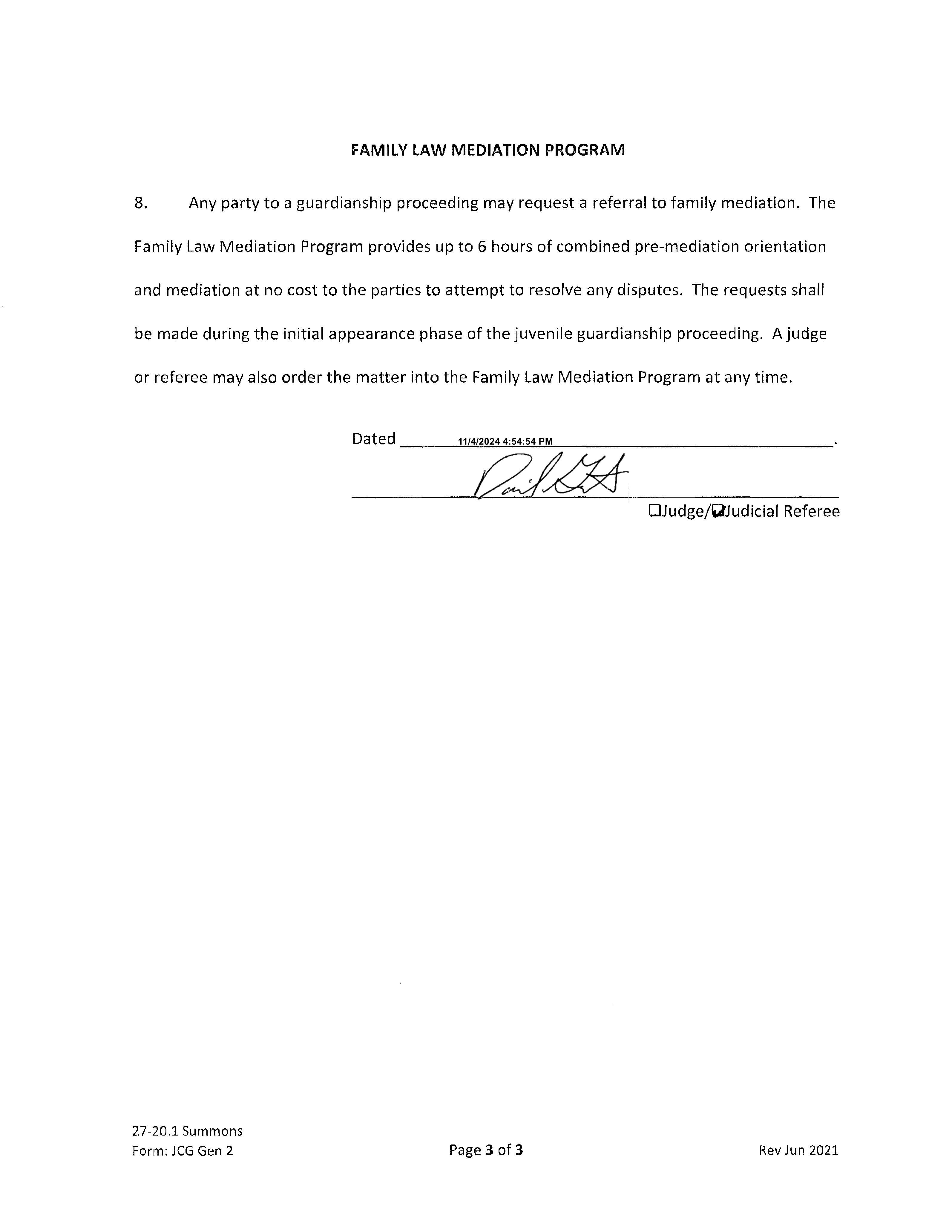 North Dakota Court System Notice to Absent Party Cass County